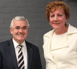 Andrew Wilkie MHR and Barbara Etter at the Canberra screening.