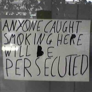 smoking persecution